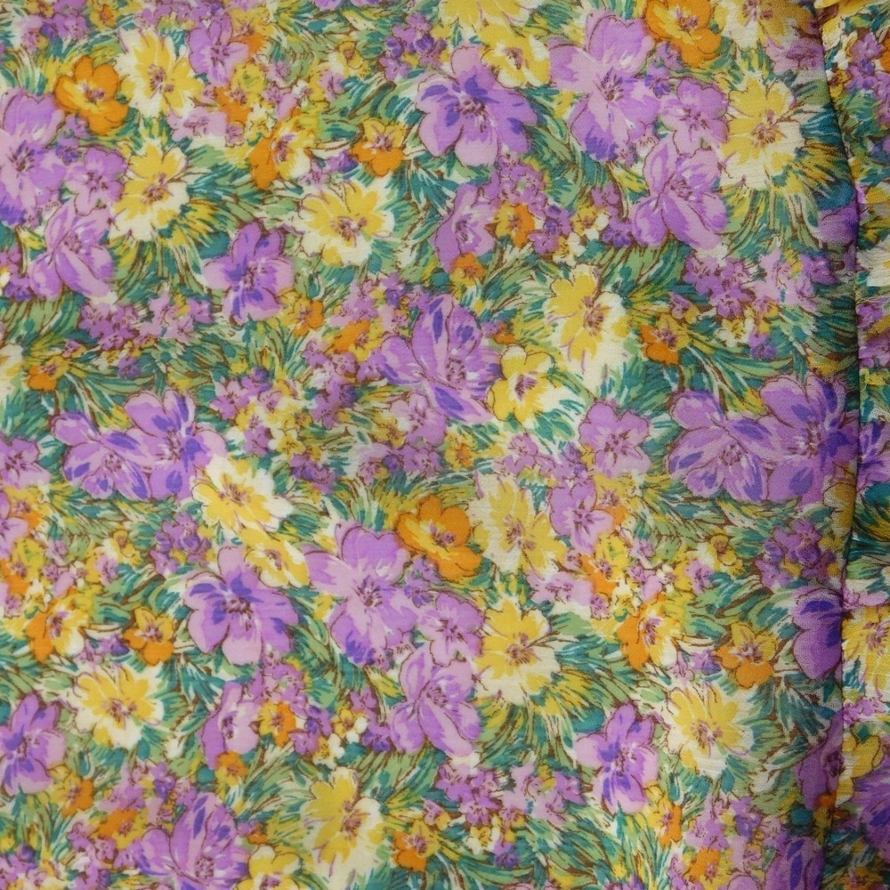 Altar'd State Floral Square Neck Ruffle Mini Dress Women S Purple - Picture 4 of 9